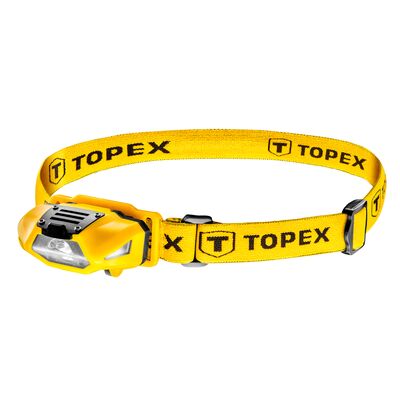 Latarka czołowa 70 lumenów, biały + czerwony, 1 x AA TOPEX