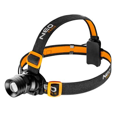 Latarka czołowa 250 lumenów, zoom, CREE XPE, 3 x AAA NEO