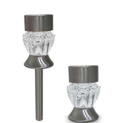 Lampa solarna inox POLUX KRYSZTAŁEK SS71 RGB satyna