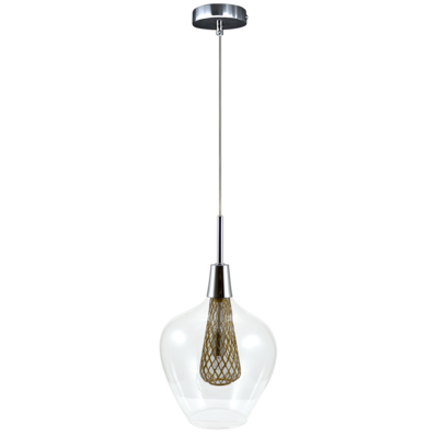 Lampa wisząca IL MIO DYSON MD15002028-1B transparentny/złoty