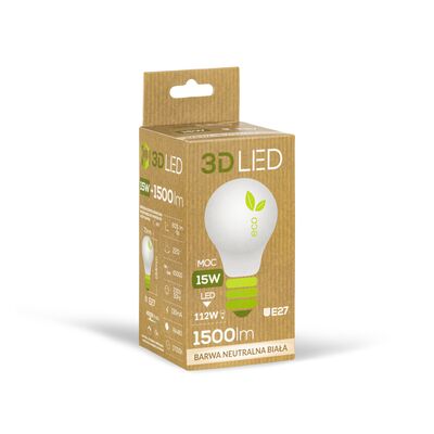 Żarówka ledowa 3LED tradycyjna E-27 15W barwa neutralna