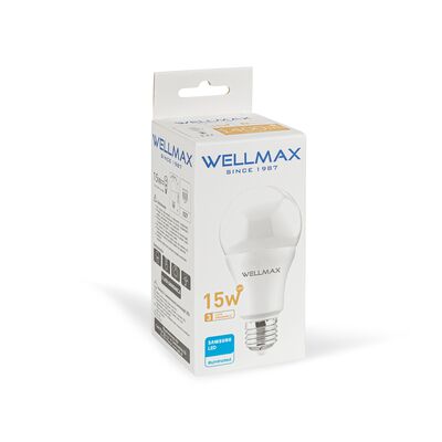 Żarówka ledowa Wellmax Samsung tradycyjna LED E-27 15W barwa ciepła