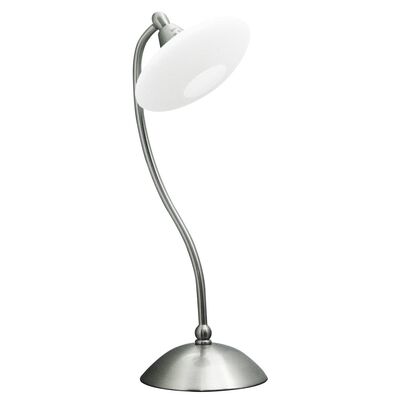 Lampka ELISA 1x40W G9 satyna/nikiel+białe szkło