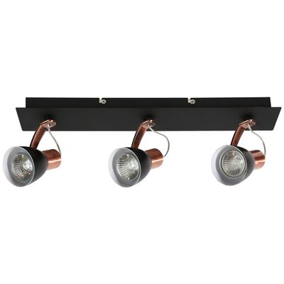 Listwa MARKUS 3x50W GU10 czarny+miedziany bez żarówki CANDELLUX