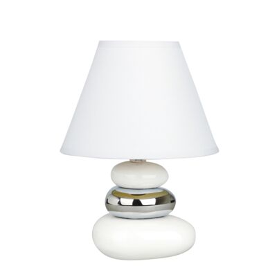 Lampka stołowa Salem E14 1x40W biało-srebrny