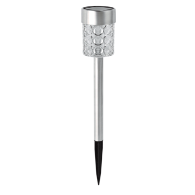 Lampa solarna wbijana zmieniająca kolor inox 37,5 cm