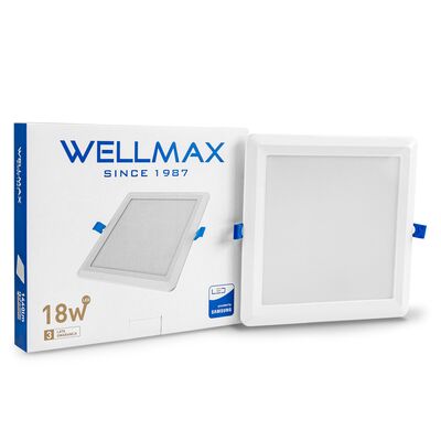 Oprawa ledowa Wellmax Samsung wpuszczana kwadratowa 18W 4000k