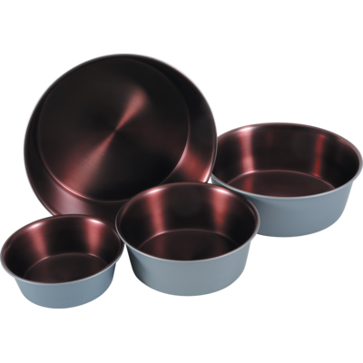 ZOLUX Miska antypoślizgowa inox COPPER 600 ml kol. szary stalowy/miedziany