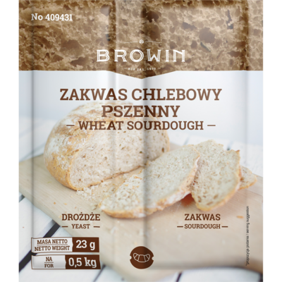 Zakwas chlebowy pszenny z drożdżami 23 g