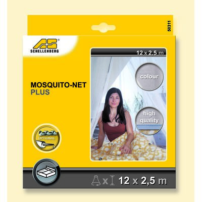 Moskitiera Plus 2,5 x 12 m biały / szary