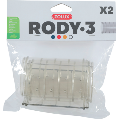 Tunel prosty RODY3 szary transparentny ZOLUX
