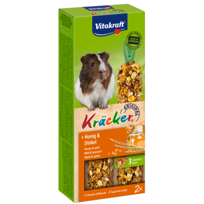 Kolba dla świnki morskiej Kracker 2 sztuki miód/orkisz Vitakraft