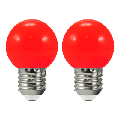 Żarówka LED Polux G45 E27 36 V 0,5 W czerwone 2 szt.