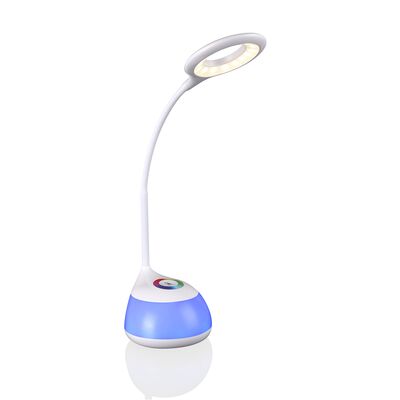 Lampa biurkowa LED Galactic 5 W 3000 K RGB biała Polux