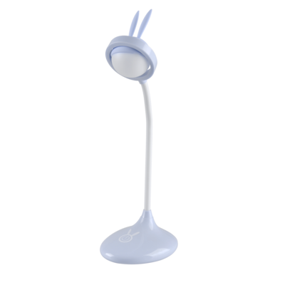 Lampka biurkowa LED KRÓLIK niebieski akumulator+USB