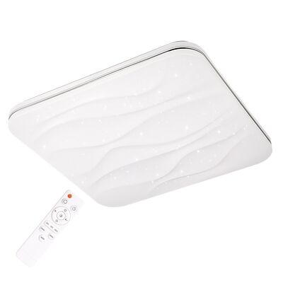 Plafon LED DESERT 43 cm kwadrat sterowany pilotem Polux