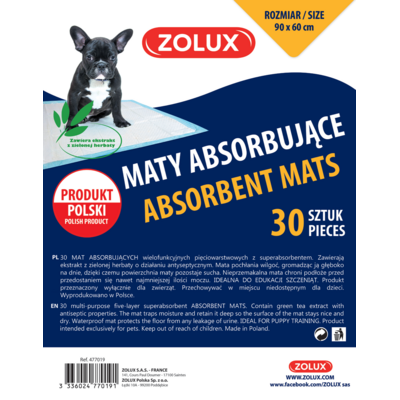 Maty absorbujące 90 x 60 cm 30 sztuk Zolux