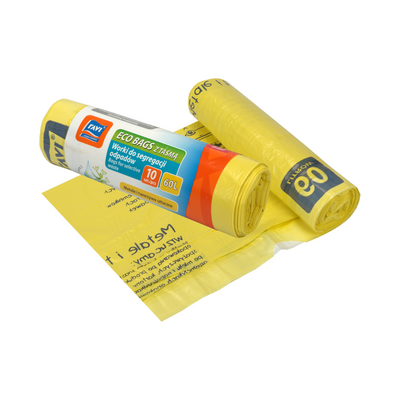 Worki do segregacji odpadów z taśmą plastik 60 l 10 sztuk Eco Bags