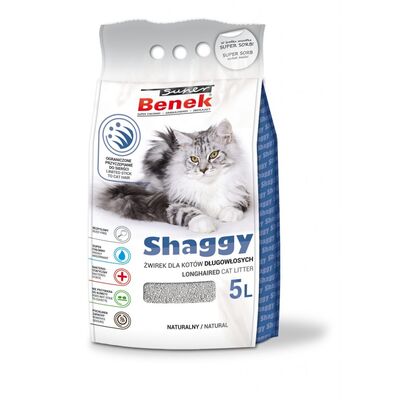 Żwirek Super Benek 5 l Shaggy Lawenda(koty długowłose