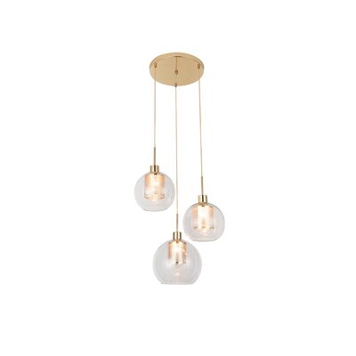 Lampa wisząca Philana E-27 3x60 W złota