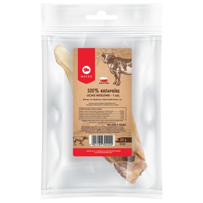 Przysmak suszony ucho wołowe 1 sztuka 35 g Maced