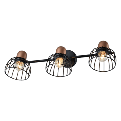 Kinkiet BASKET 75464 czarny, miedziany