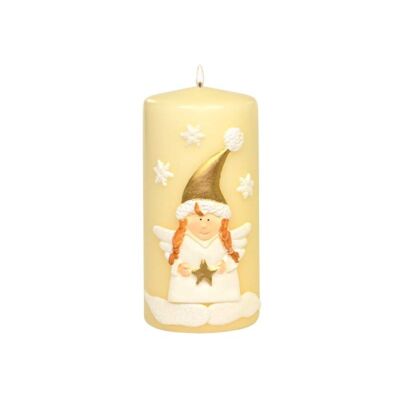 Świeca pieńkowa 150 x 70 Winter Angel mat écru