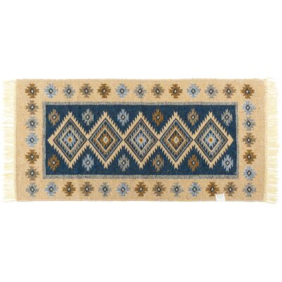 Dywan Kilim 60 x 120 cm niebieski