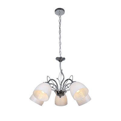 Lampa wisząca 5-płomienna Pandora chrom