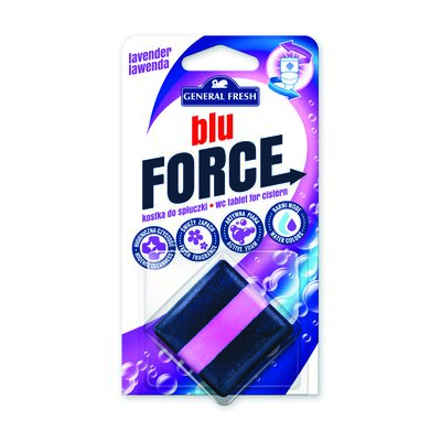 Kostka do spłuczki kwadrat, Blu Force, 50 g, lawenda, General Fresh