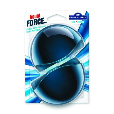 Kostka do wc w płynie, Liquid Force zapas 2 sztuki, 55 ml x 2, morze, General Fresh