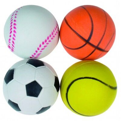 Zabawka dla psa piłka sportowa mikroguma 6 cm