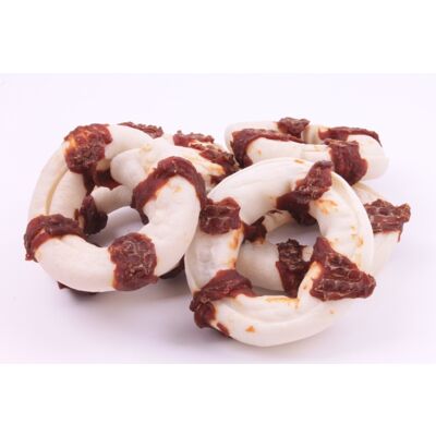 Przysmak Ringo wapienny owinięty kaczką 9cm 500 g CHICO MEAT SNACK