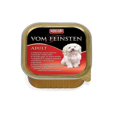 Karma dla psa Vom Feinsten classic wołowina + serca indyk 150 g ANIMONDA