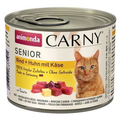 Carny 400 g SENIOR wołowina kurczak ser ANIMONDA kot