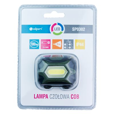 Lampa czołowa COB IP44 100 lm
