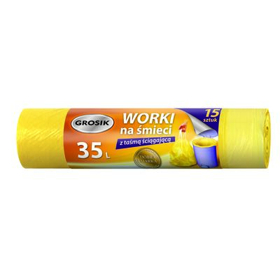 Worki na śmieci HD taśma 35 l 15 sztuk