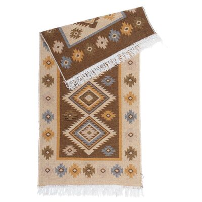 Dywan Kilim 60 x 120 cm miód romby
