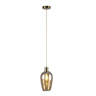 Lampa wiszaca POLUX LAGRI AMBER E27 bursztyn
