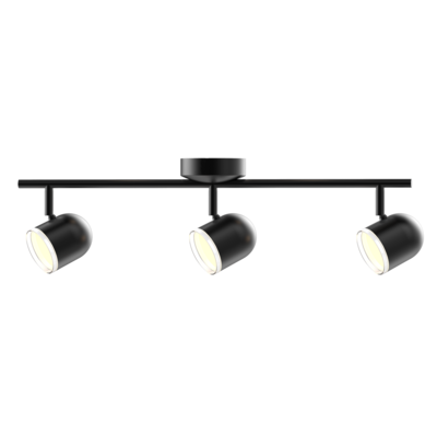 Lampa ścienno-sufitowa LED RAWI 3 czarna 3000K