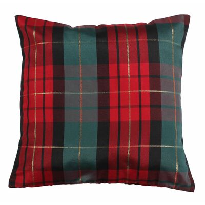 Poduszka TARTAN 45 x 45 cm zielono-czerwony