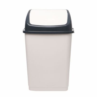 Kosz CLIP 8l/10l krem-antracyt