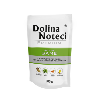 Karma mokra dla psa BOGATA W DZICZYZNĘ 500 g Dolina Noteci