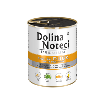 Karma mokra dla psa bogata w kaczkę z dynią 800 g Dolina Noteci