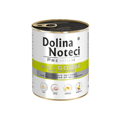 Karma mokra dla psa BOGATA W GĘSINĘ 800 g Dolina Noteci