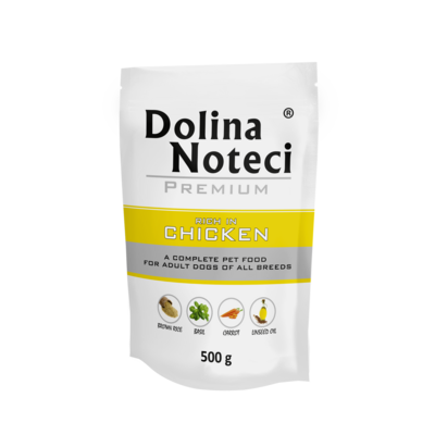Karma mokra dla psa BOGATA W KURCZAKA 500 g Dolina Noteci