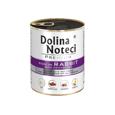 Karma mokra dla psa BOGATA W KRÓLIKA 800 g Dolina Noteci
