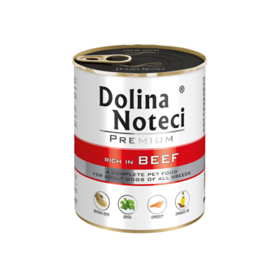 Karma mokra dla psa BOGATA W WOŁOWINĘ 800 g Dolina Noteci