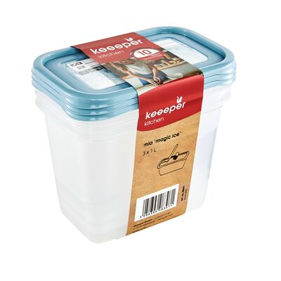 Zestaw pojemników Magic Ice 3 x 1 l keeeper