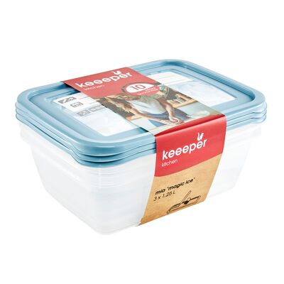Zestaw pojemników Magic Ice 3 x 1,25 l keeeper
